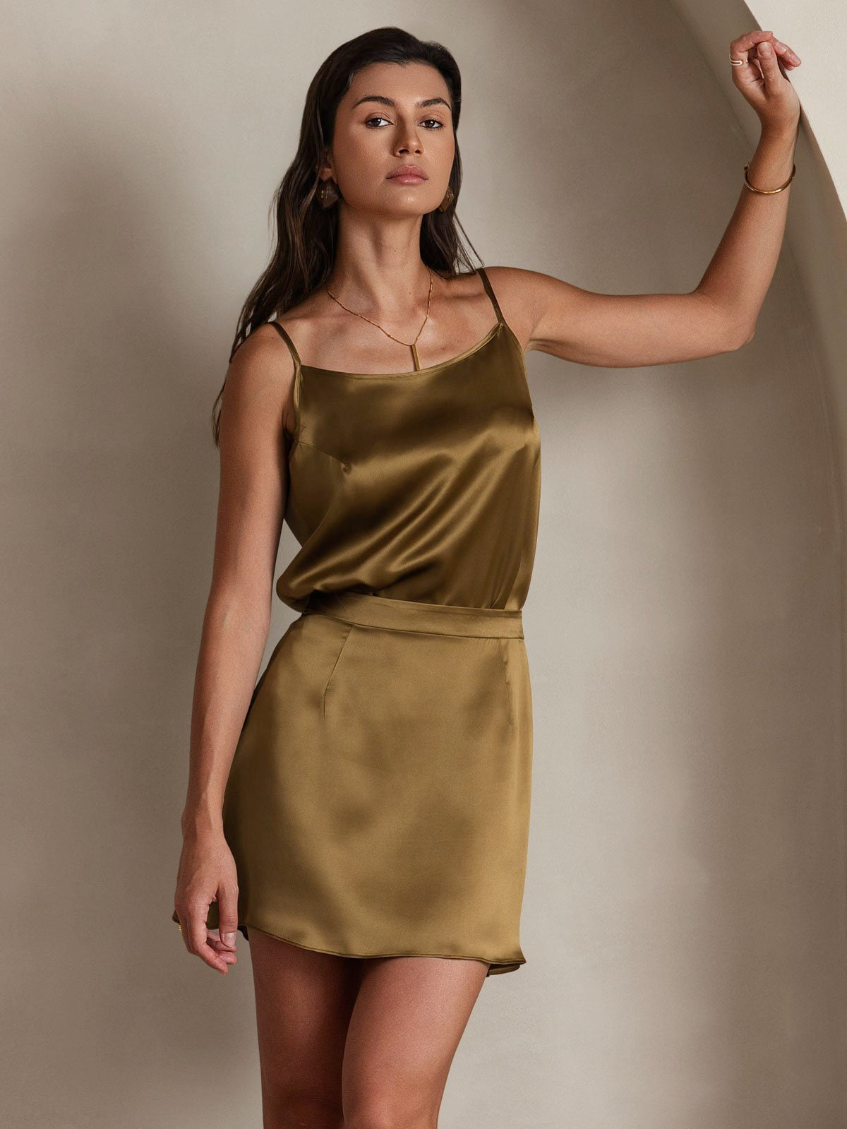 Luxe Zijden Camisole-Top voor Dames met Spaghettiband – Diverse Kleuren en Maten | Blouse Dames Tops Dames-4