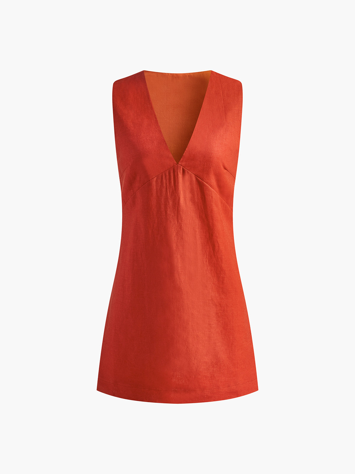 Elegante Mouwloze V-hals Dames Jurk | Lichtgewicht Katoen-Linnenmix Zomerjurk voor Casual Uitstapjes-6