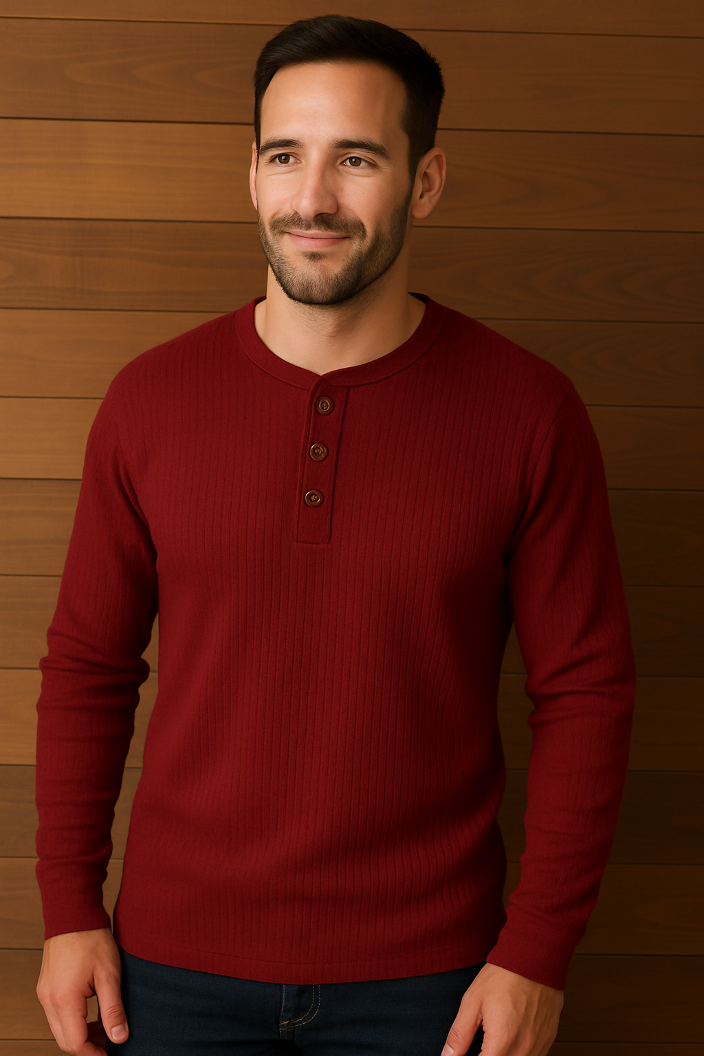 Henley Shirt | Wafelstructuur Heren T-shirt 8