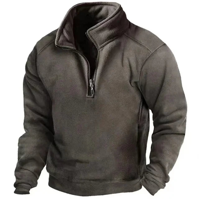 Heren Fleece Trui | Comfortabele Half-Zip Pullover 3