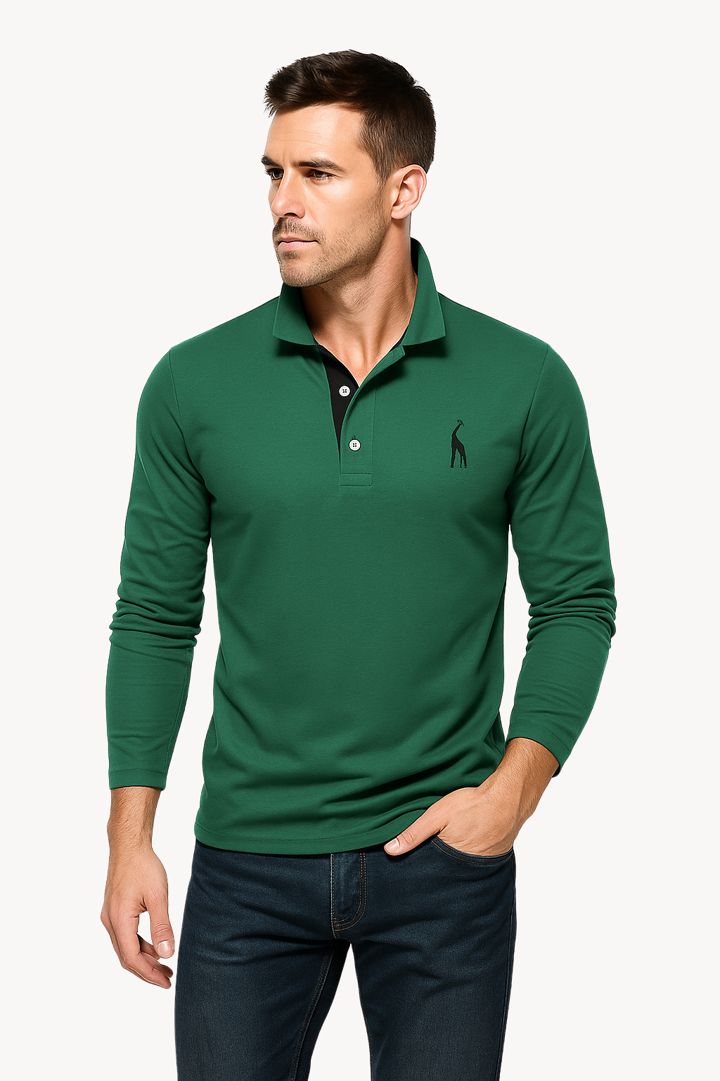 Heren Polo Shirt Met Lange Mouwen | Simran 8