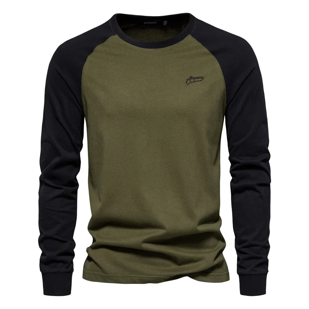 Sportieve Longsleeve | Casual T-shirt met Contrastmouwen 9