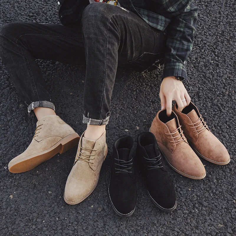Suède Look | Heren Desert Boots Met Veters 6
