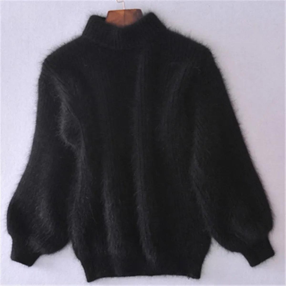 Vintage Angora Trui | Losse Gebreide Sweater Dames 7