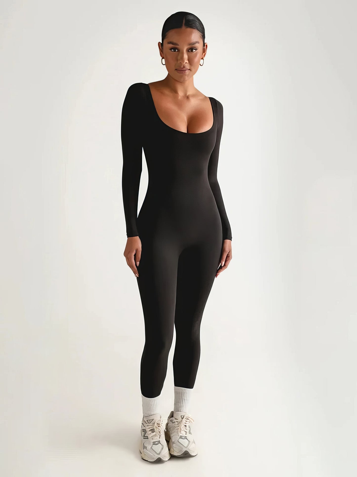 Variant image for Elegante Bodycon Jumpsuit Dames met Lange Mouwen en Schephals | Feestelijk Jumpsuit voor Diverse Gelegenheden-1