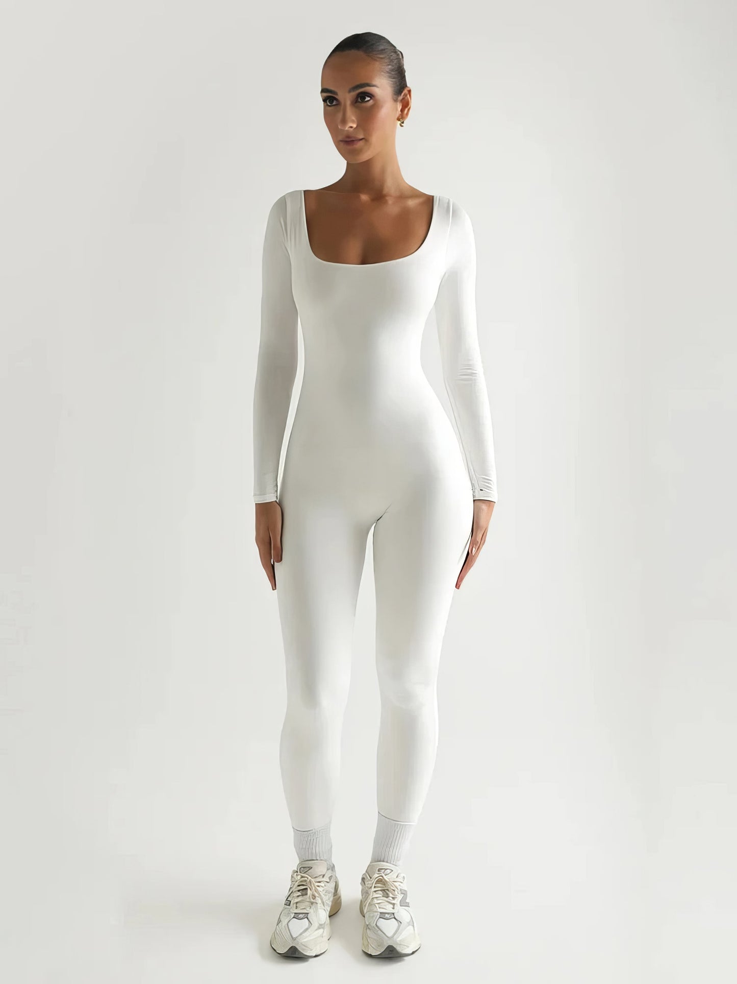 Elegante Bodycon Jumpsuit Dames met Lange Mouwen en Schephals | Feestelijk Jumpsuit voor Diverse Gelegenheden-2
