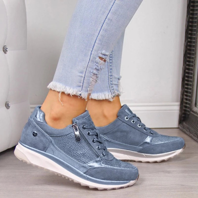 Variant image for Trendy Dames Sneakers met Chunky Zool en Suede | Casual Lace-Up en Rits voor Comfortabele Pasvorm-10