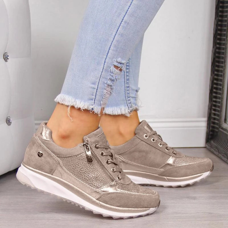 Variant image for Trendy Dames Sneakers met Chunky Zool en Suede | Casual Lace-Up en Rits voor Comfortabele Pasvorm-28