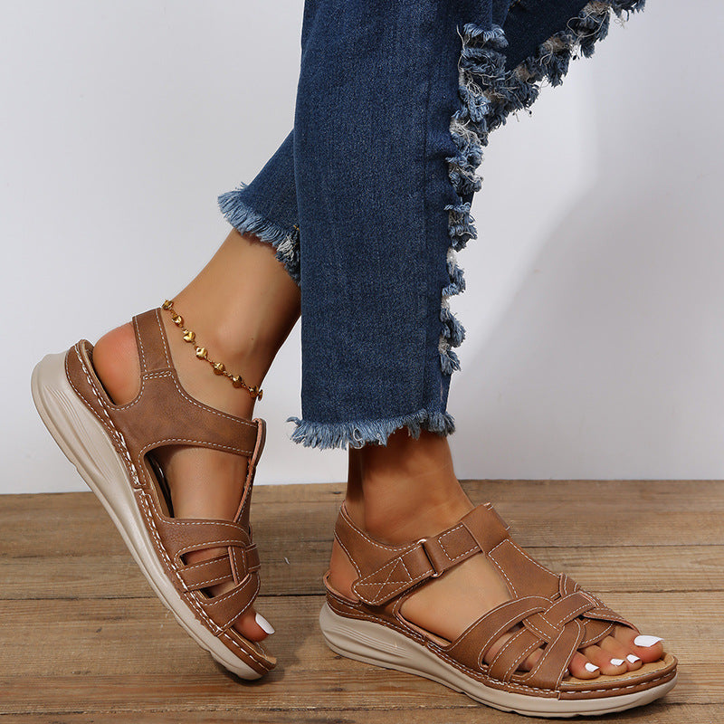 Comfortabele Orthopedische Sandalen Dames met Verstelbare Klittenband en Gedempte Ondersteuning | Ideaal voor Dagelijks Gebruik-2