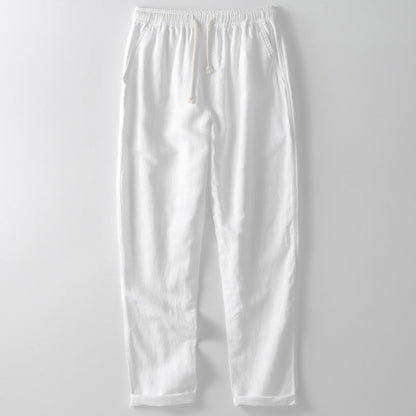 Variant image for Stijlvolle Linnenmix Herenbroek met Elastische Taille | Rechte Pasvorm, Ademend, Ideaal voor Zomer-1
