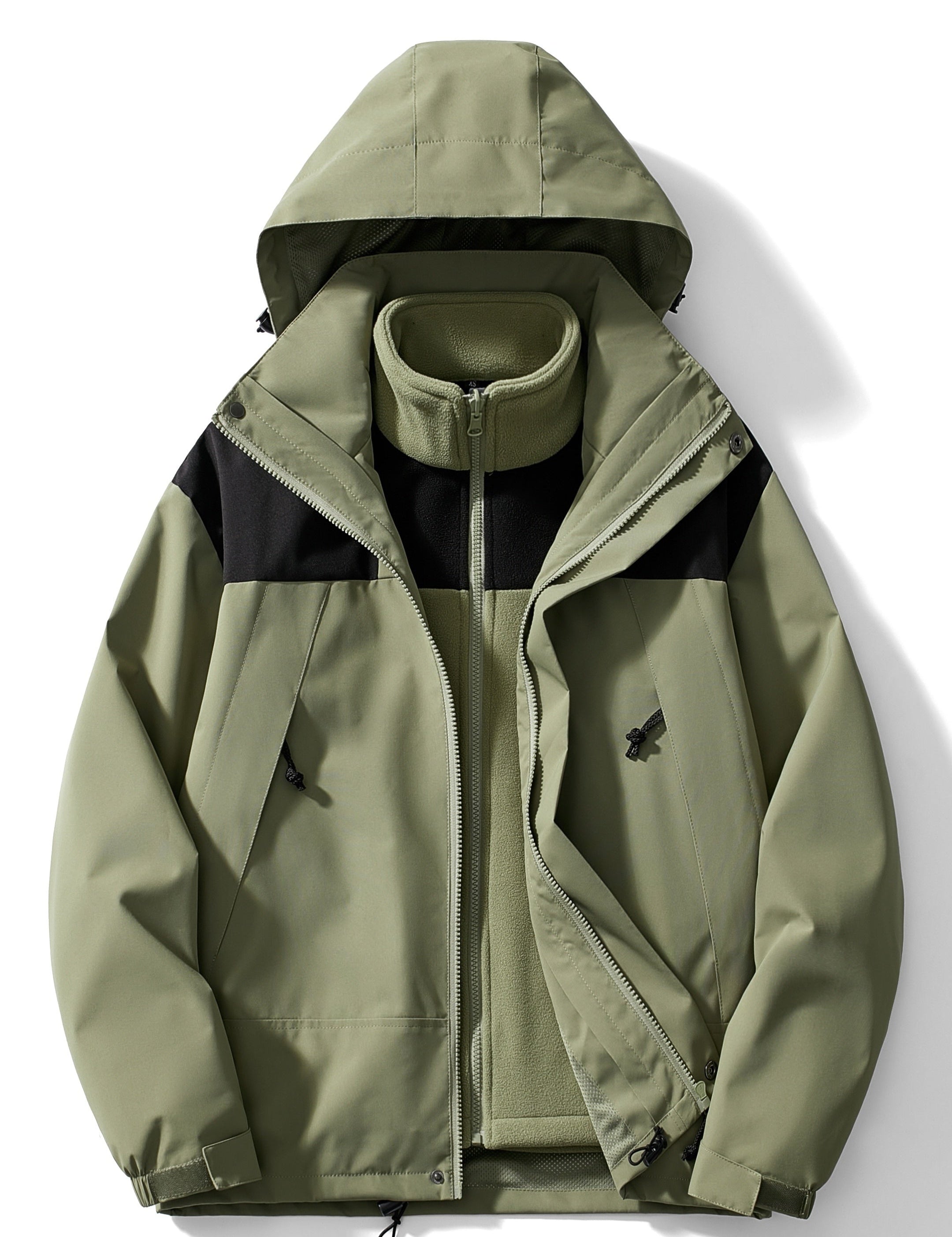 3-in-1 Damesjas Winter met Capuchon | Fleece Winterjas 0