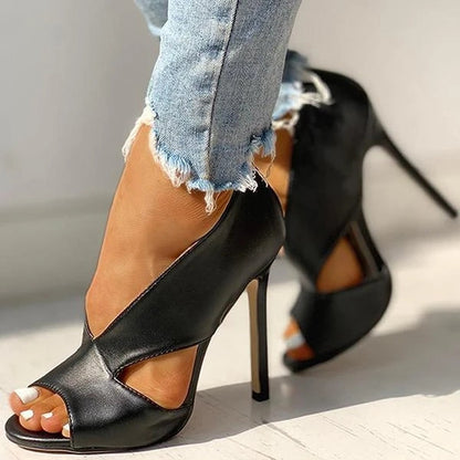 Variant image for Elegante Dames Sandalen met Hoge Hakken en Open Teen | Stiletto Sandalen Dames met Uitsnijdingen-2