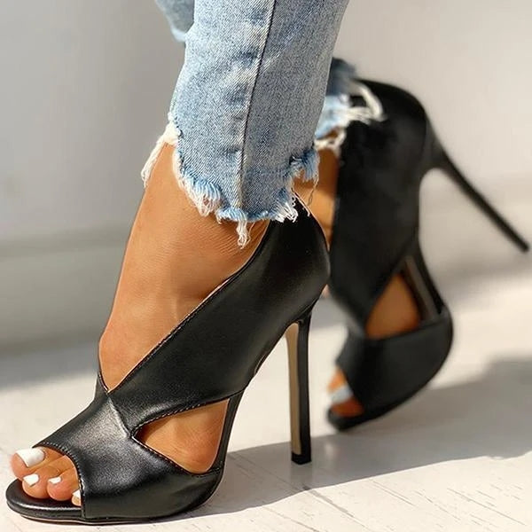 Variant image for Elegante Dames Sandalen met Hoge Hakken en Open Teen | Stiletto Sandalen Dames met Uitsnijdingen-8