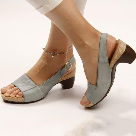 Elegante Dames Sandalen met Boogsteun en Gedempt Voetbed | Open Teen Slingback voor Maximale Comfort-1