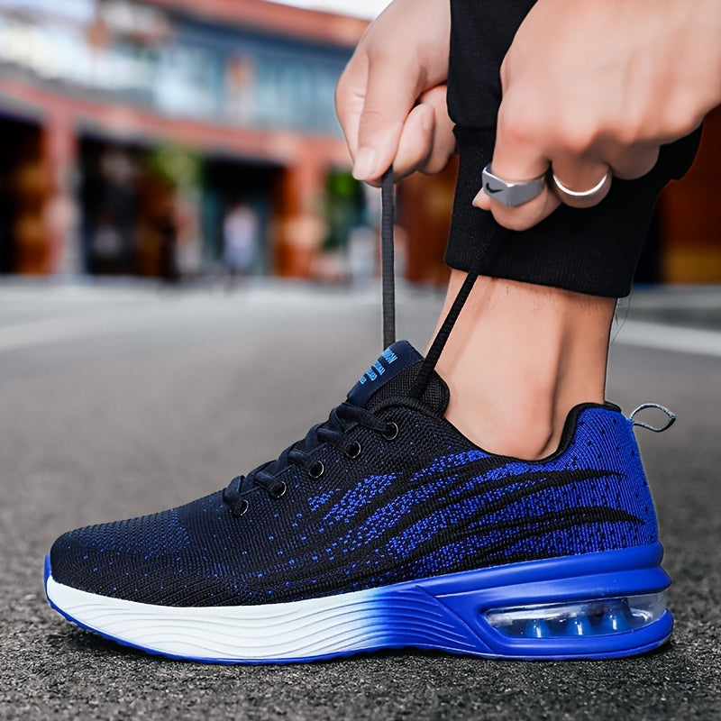 Trendy Casual Sneakers voor Mannen | Ademend Mesh, Comfortabele Aircushion, Zwart, Perfect voor Dagelijks Gebruik-3