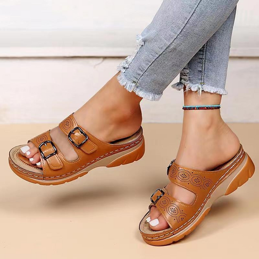 Elegante Orthopedische Sandalen Dames met Verstelbare Riemen en Gedempte Binnenzool | Comfort voor Dagelijks Gebruik-1