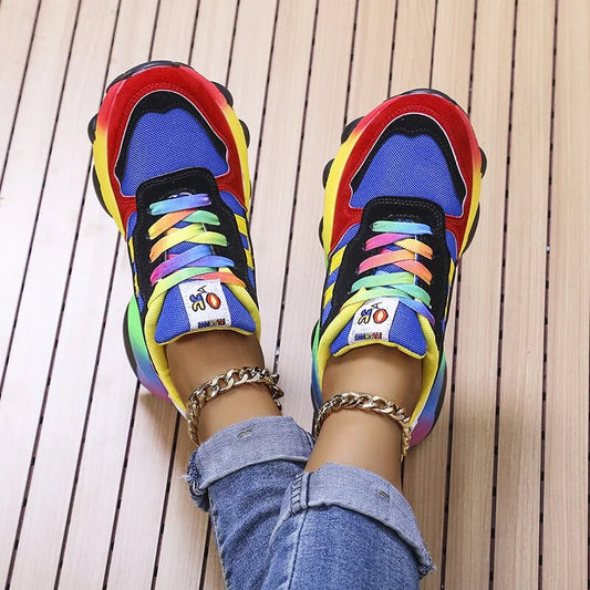 Vibrante Dames Sneakers met Ademend Gaas en Gedempte Zool | Casual Schoenen voor Dagelijks Gebruik-1