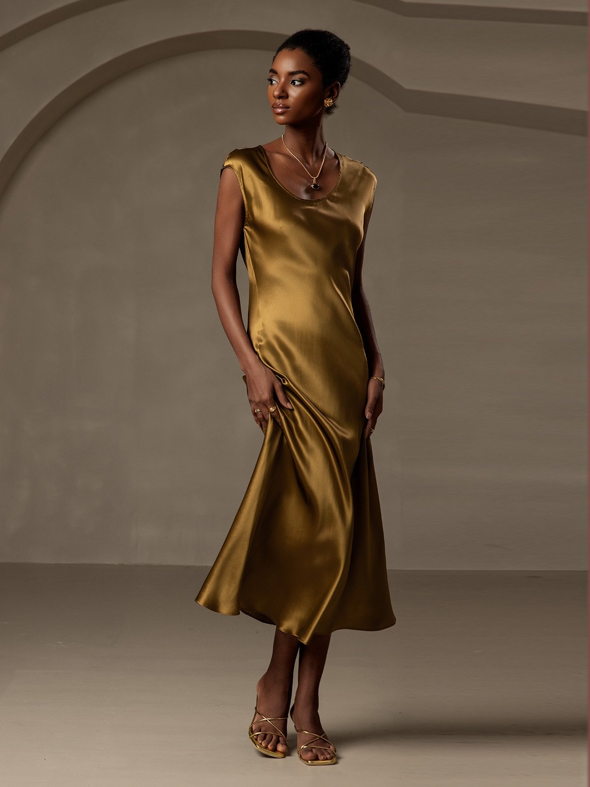 Elegante Mouwloze Jurk van 19 Momme Zijde | Casual Jurk Mouwloos in Diverse Kleuren voor Dames-6