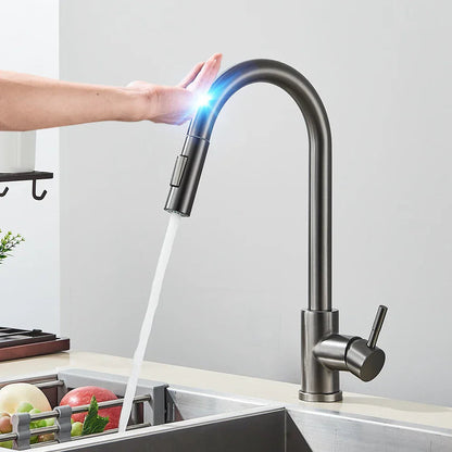 Aanraaksensor Keukentap | Moderne Keukenaccessoire Geborsteld Nikkel 2