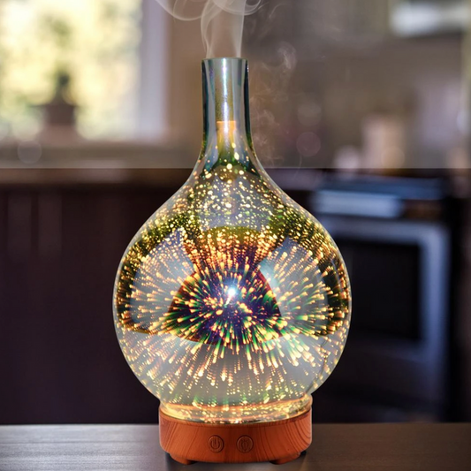 AromaBurst | 3D Glasvaas Geurdiffuser met LED Lichten 0
