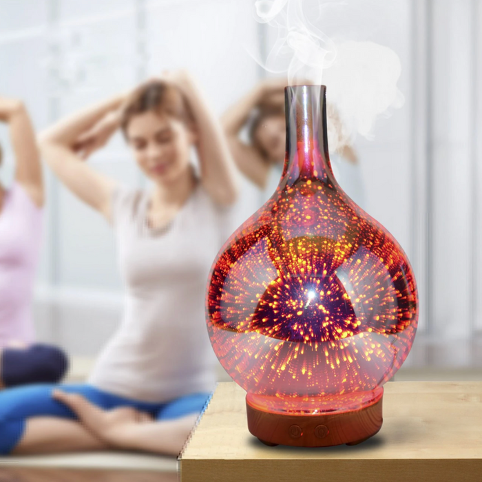 AromaBurst | 3D Glasvaas Geurdiffuser met LED Lichten 1