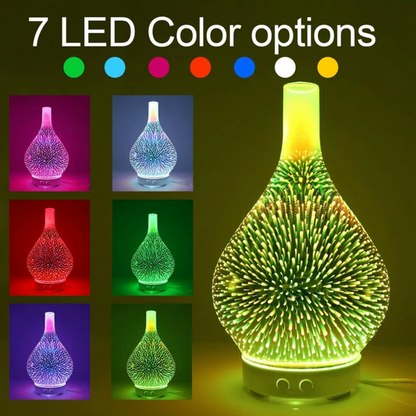 AromaBurst | 3D Glasvaas Geurdiffuser met LED Lichten 5