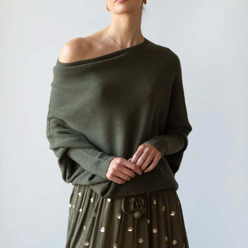 Asymmetrische Gedrapeerde Coltrui Dames | Truien Dames 4