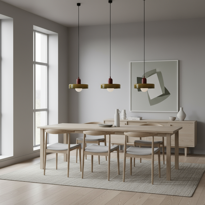 Bauhaus | Hanglamp Eettafel van Gekleurd Glas 4