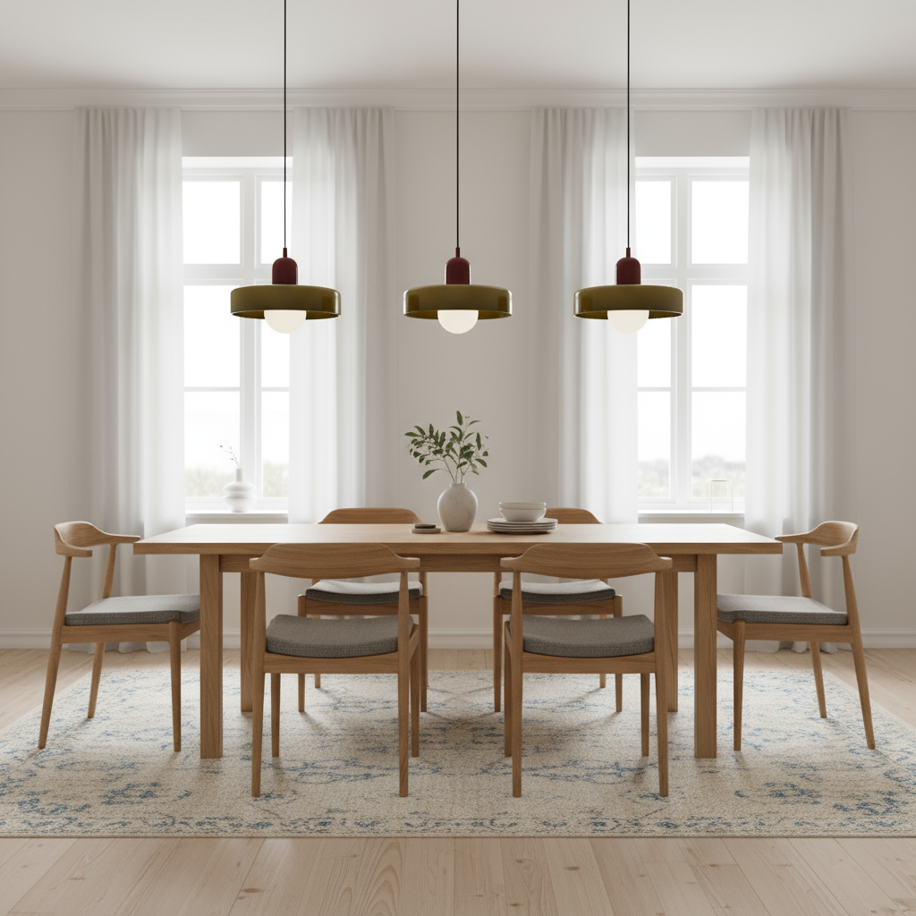 Bauhaus | Hanglamp Eettafel van Gekleurd Glas 5