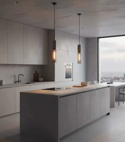 Betono | Industriële Hanglamp Zwart voor Eettafel 1