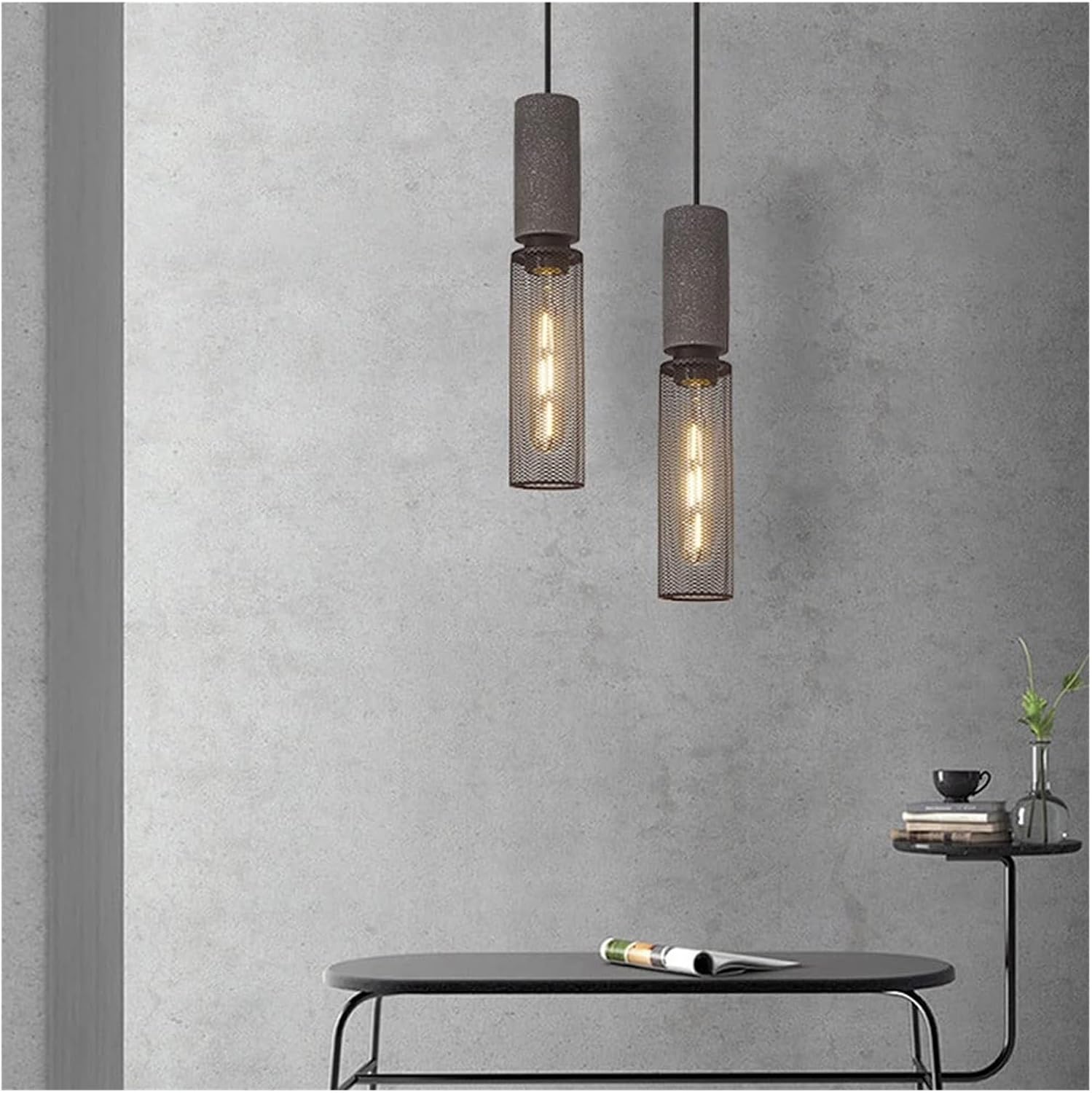 Betono | Industriële Hanglamp Zwart voor Eettafel 5
