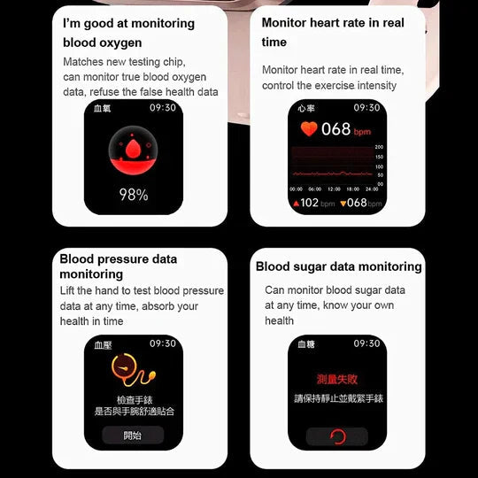 Bloedglucosemonitoring Smartwatch | Gezondheidsmonitor 7
