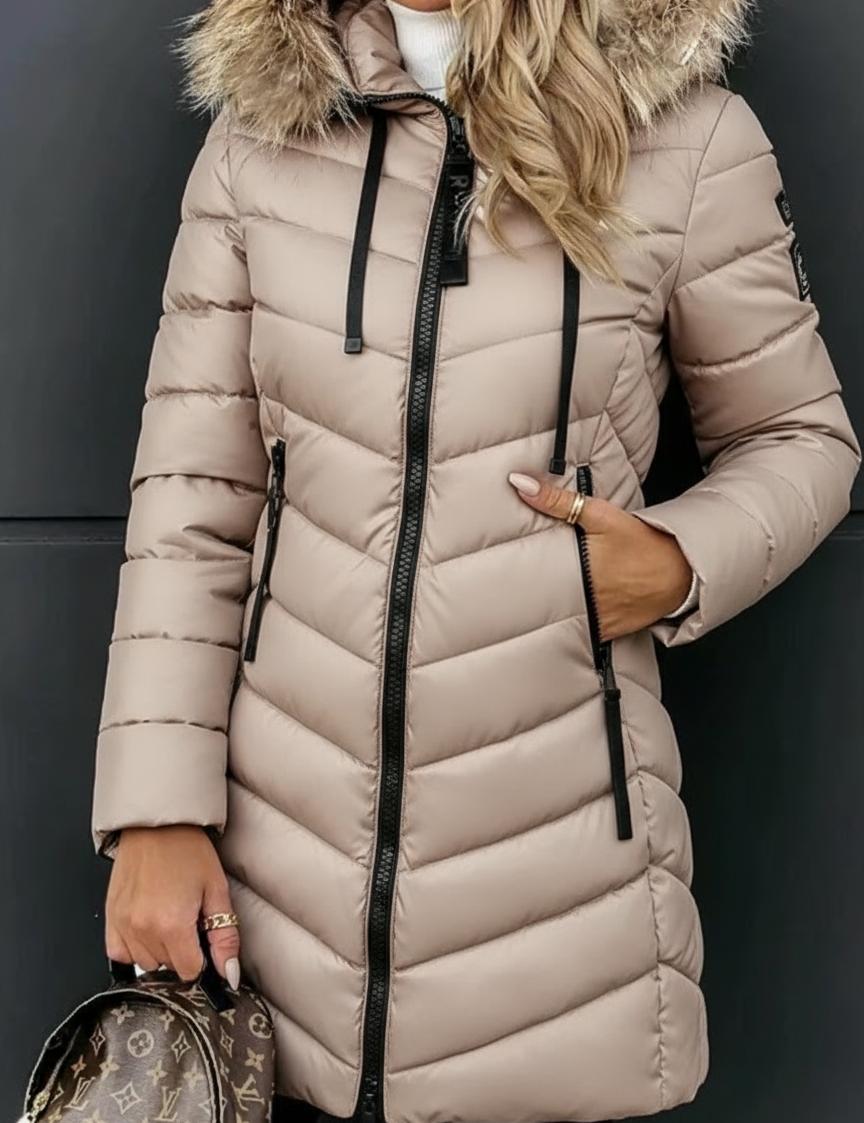 Dames Donsjack met Bontkraag | Warm Winterjack