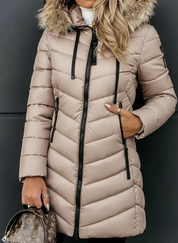 Dames Donsjack met Bontkraag | Warm Winterjack