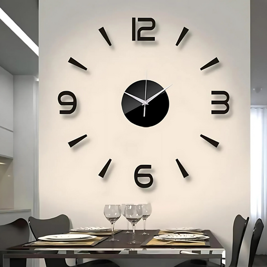 Chrona | Moderne Zwarte Muurklok 60 cm 0