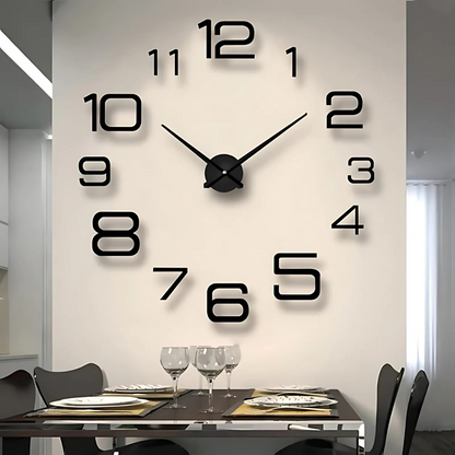 Chrona | Moderne Zwarte Muurklok 60 cm 1