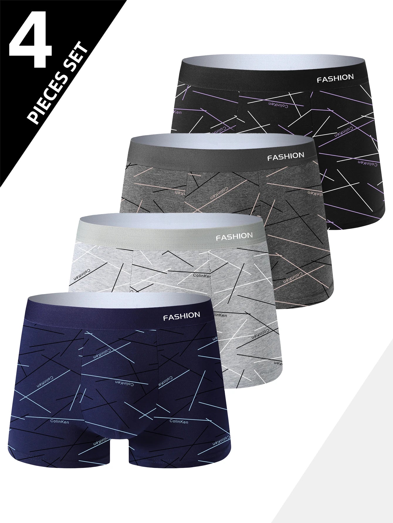 Comfortabele Boxershorts Heren | 4 Stuks Ondergoed Set 0