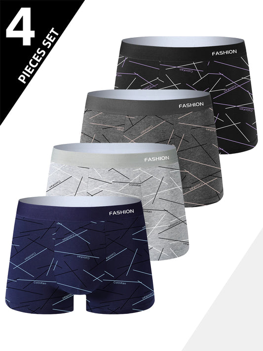Comfortabele Boxershorts Heren | 4 Stuks Ondergoed Set 0