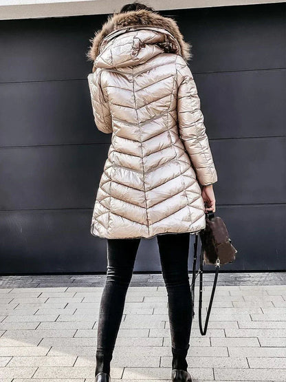 Dames Donsjack met Bontkraag | Warm Winterjack 1