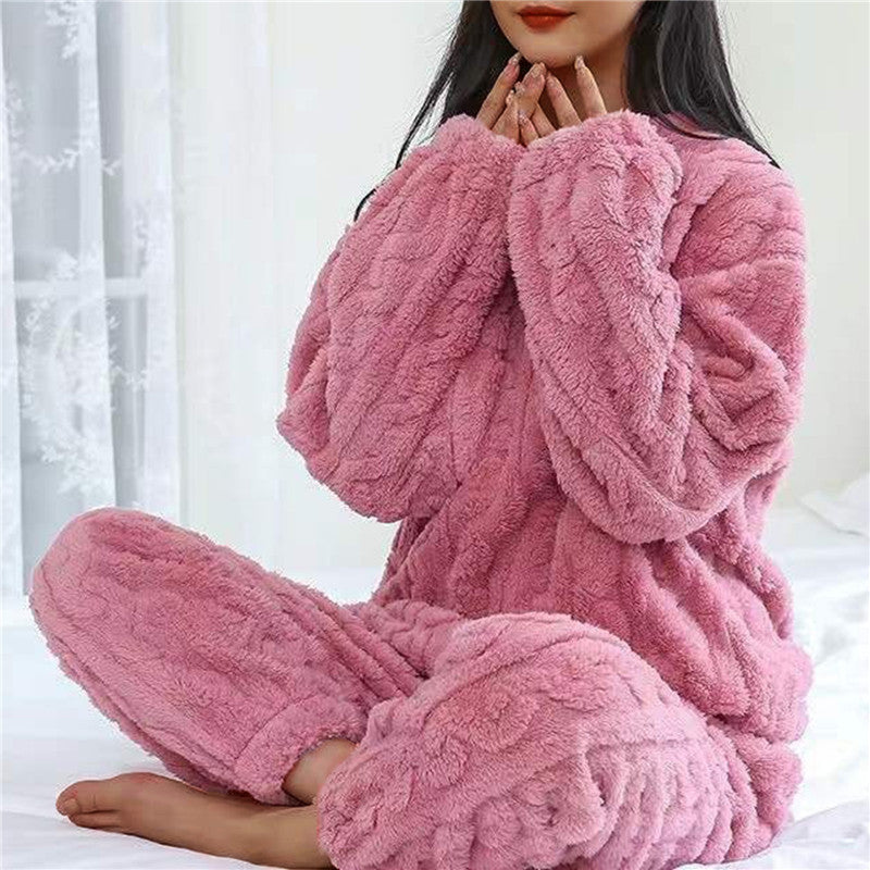 Dames Fleece Pyjama Set | Warm Huispak voor Winteravonden 5