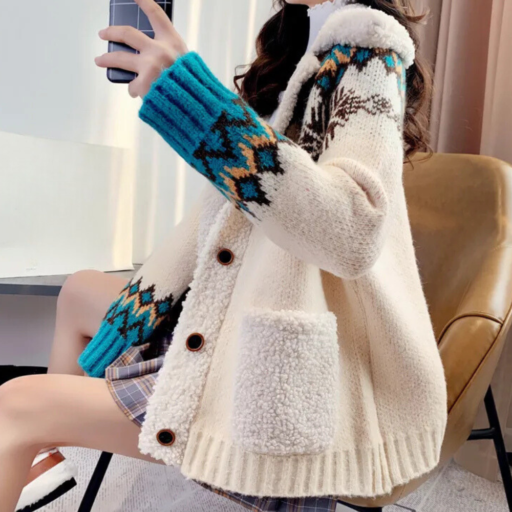 Dames Gebreid Winter Vest met Fleece Kraag | Casual Mode 1