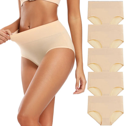Dames Hoge Taille Ondergoed Set | 5 Stuks Katoen 1