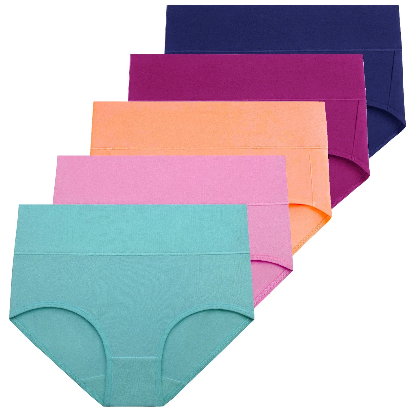 Dames Hoge Taille Ondergoed Set | 5 Stuks Katoen 10