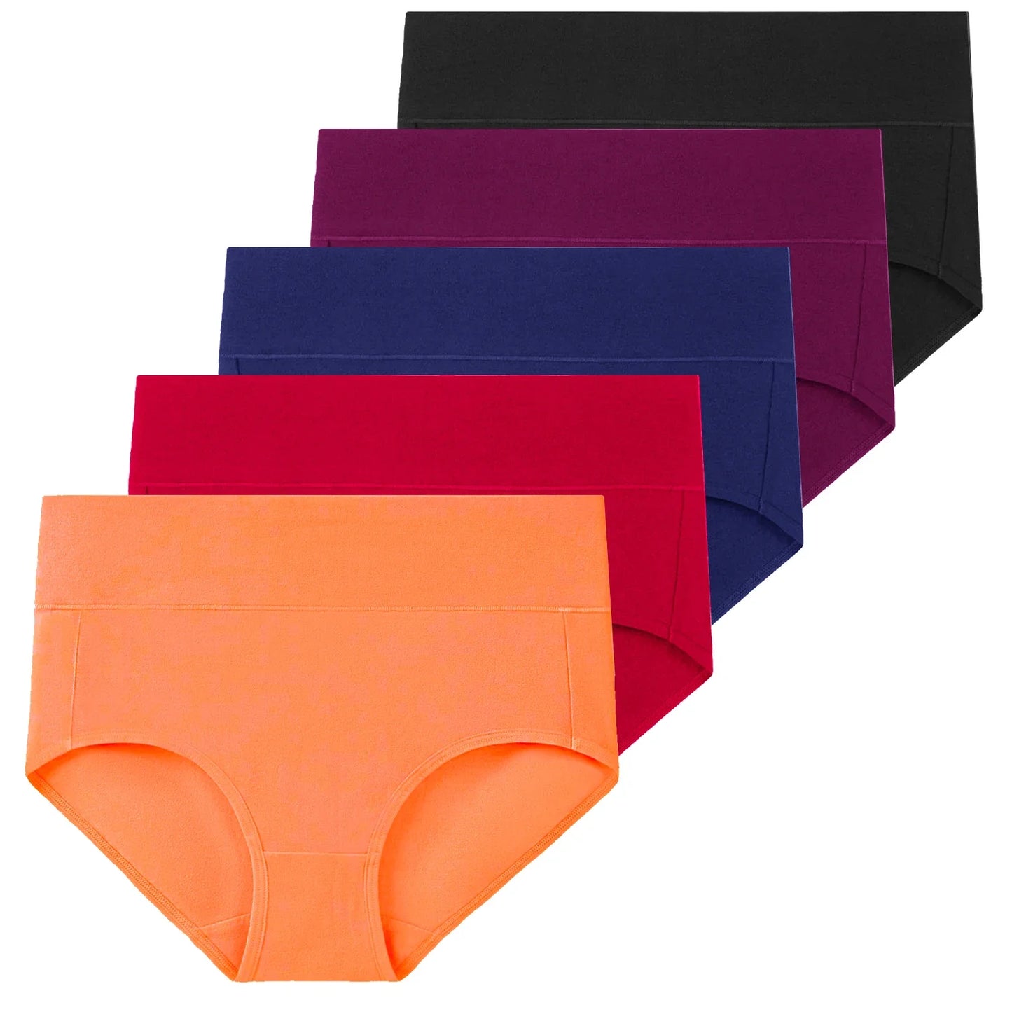 Dames Hoge Taille Ondergoed Set | 5 Stuks Katoen 13