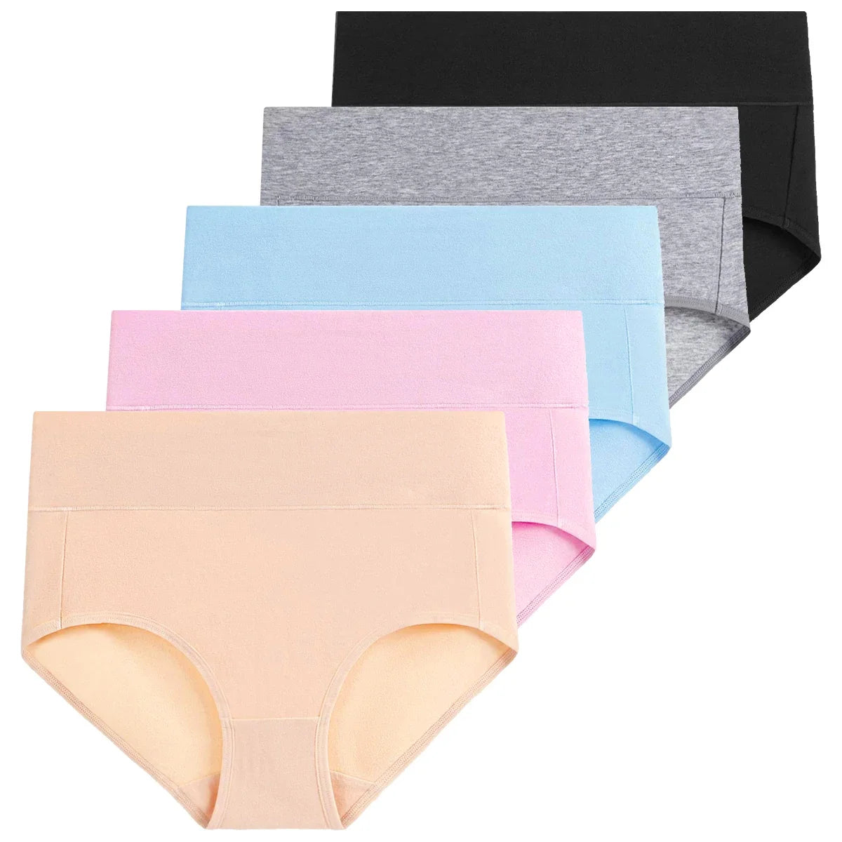 Dames Hoge Taille Ondergoed Set | 5 Stuks Katoen 14