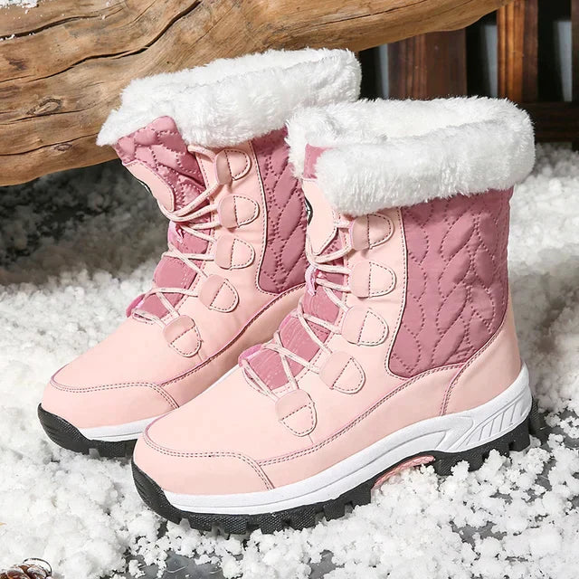 Dames Snowboots | Halfhoog Gewatteerd Model met Nepbont 2