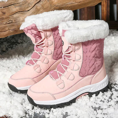 Dames Snowboots | Halfhoog Gewatteerd Model met Nepbont 2