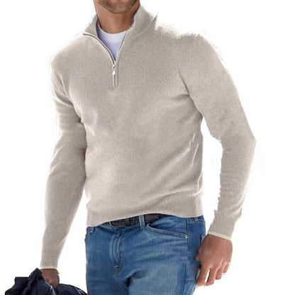 Easton V-hals Pullover | Heren Trui met Rits 1