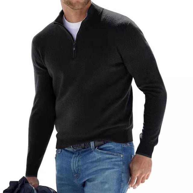 Easton V-hals Pullover | Heren Trui met Rits 2