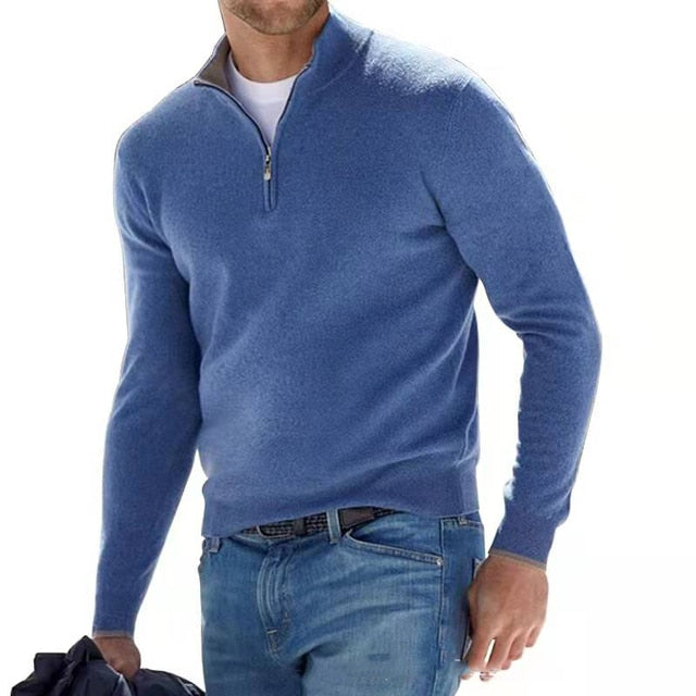 Easton V-hals Pullover | Heren Trui met Rits 3